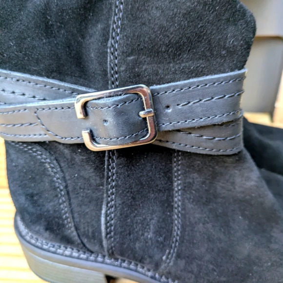 Clark's May Shine Black Suede Boots - Picture 6 of 10